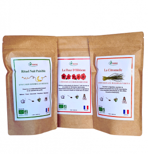 infusion - tisane - thé - bien-être - citronnelle - sommeil - nuit paisible- rituel détente - coquelicot - tilleul - mélisse - hibiscus - bissap - cadeau - cadeaux - idée cadeau - anniversaire 1