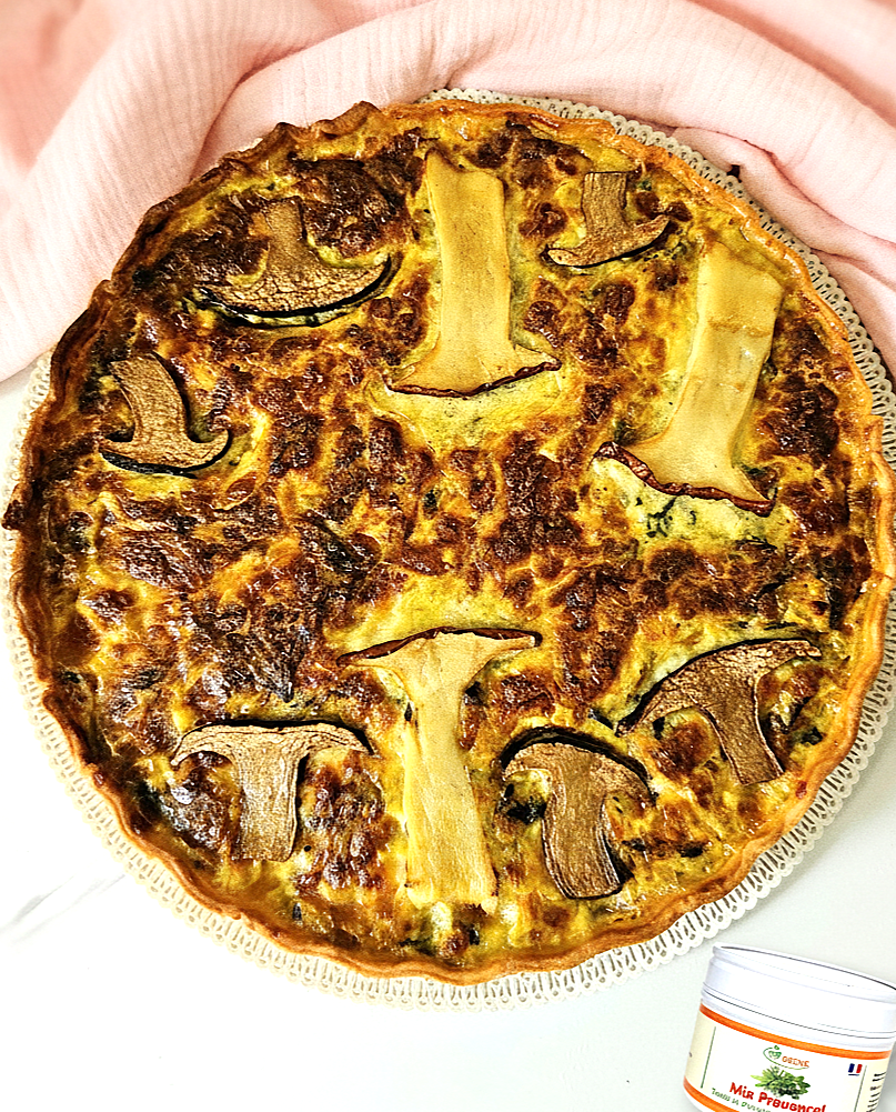 tourte aux cepes et blettes plus herbes de provence